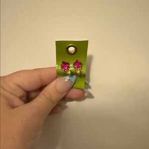 Elegant Pink Gemstone Earrings